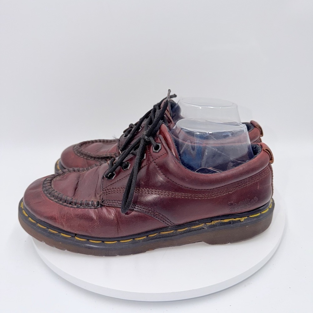 VTG 90s Dr Doc Martens Mens US 9 UK 8 Women 10 Oxford Cherry Red Made in England